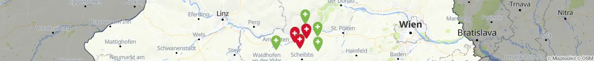 Kartenansicht für Apotheken-Notdienste in der Nähe von Erlauf (Melk, Niederösterreich)